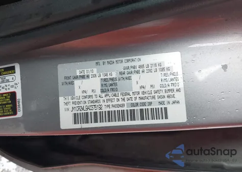 2010 Mazda Mazda5 Sport из США, поврежденный, VIN JM1CR2WL9A0375192